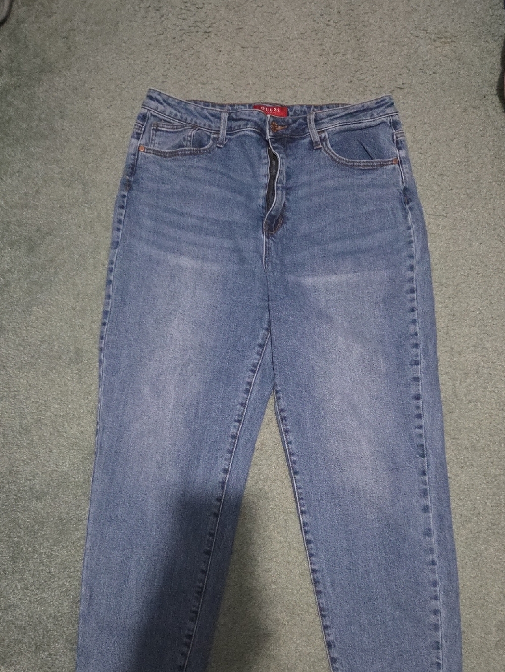 Guess High-Rise Faded Blue Women's Jeans
